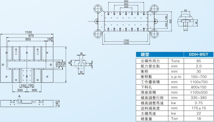 DDH-85T閉式雙點高速精密沖床